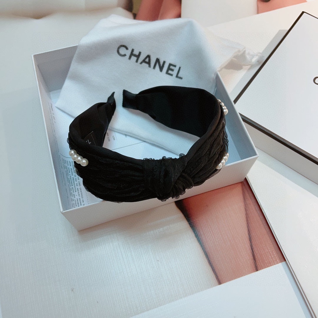BLACK HAIRBAND WITH PEARL FOR WOMEN 124702