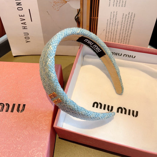 SIMPLE HAIRBAND IN SKY BLUE TWEED 282731