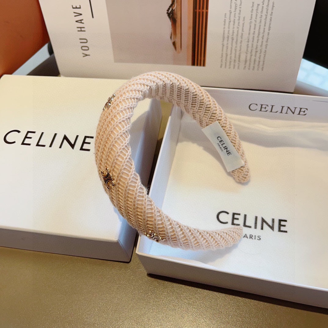 CAMEL BEIGE WOOL FABRIC HAIRBAND 402916