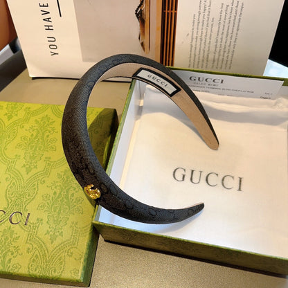 HEADBAND IN BLACK MONOGRAM CANVAS 406055