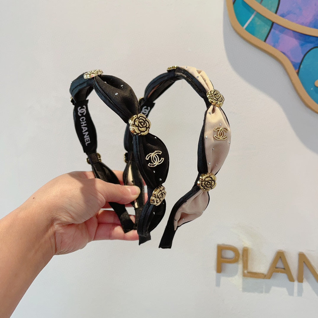 BLACK SILK HAIRBAND 410837