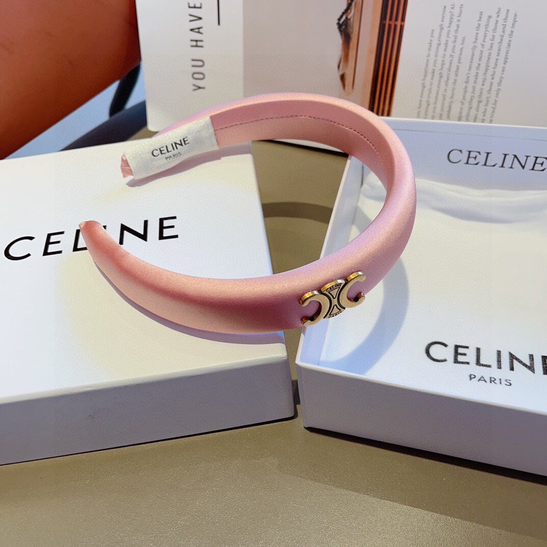 FLAMINGO PINK SILK FABRIC HAIRBAND 432747
