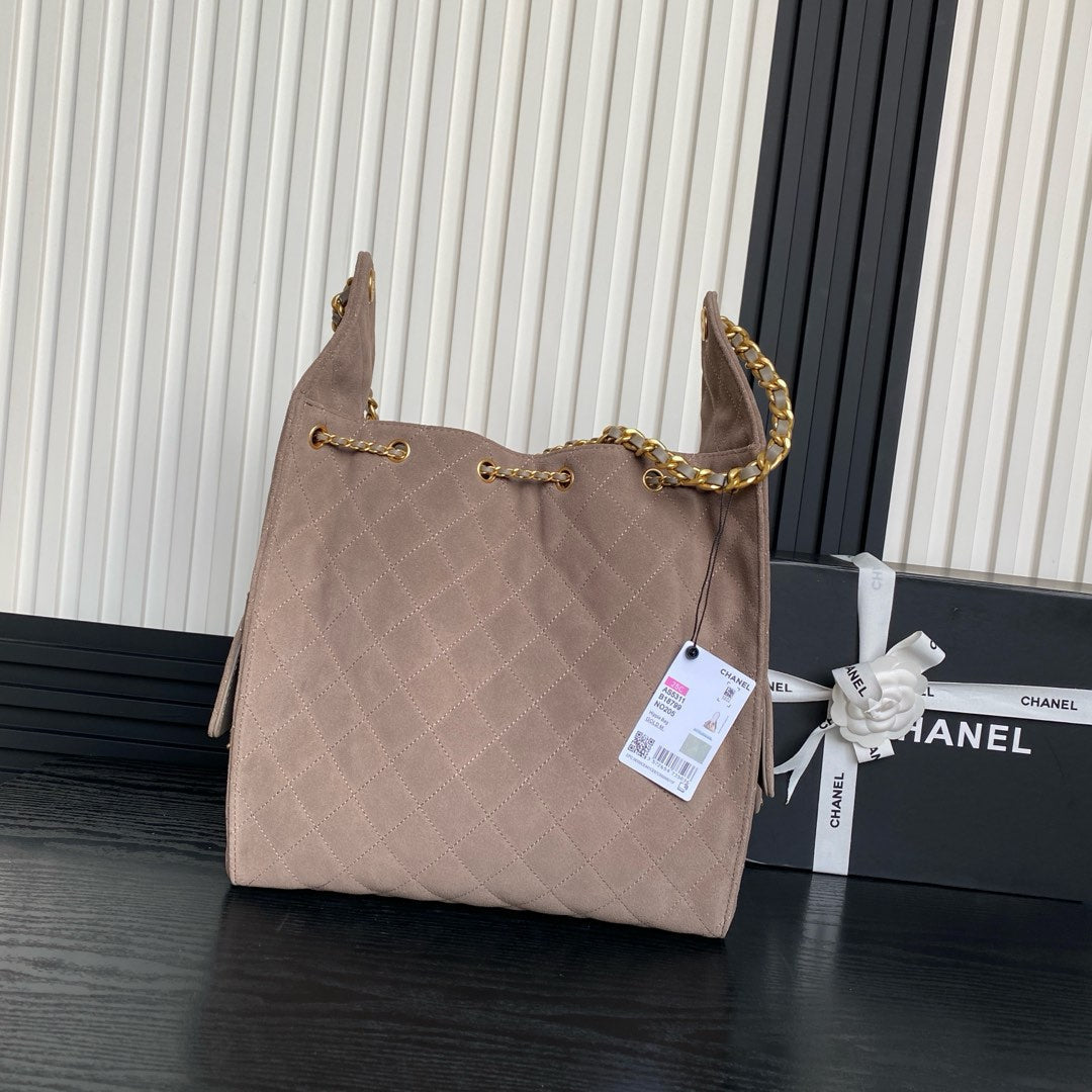 CC 25C Hobo Bag 40cm Rosy Brown Suede