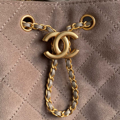 CC 25C Hobo Bag 40cm Rosy Brown Suede