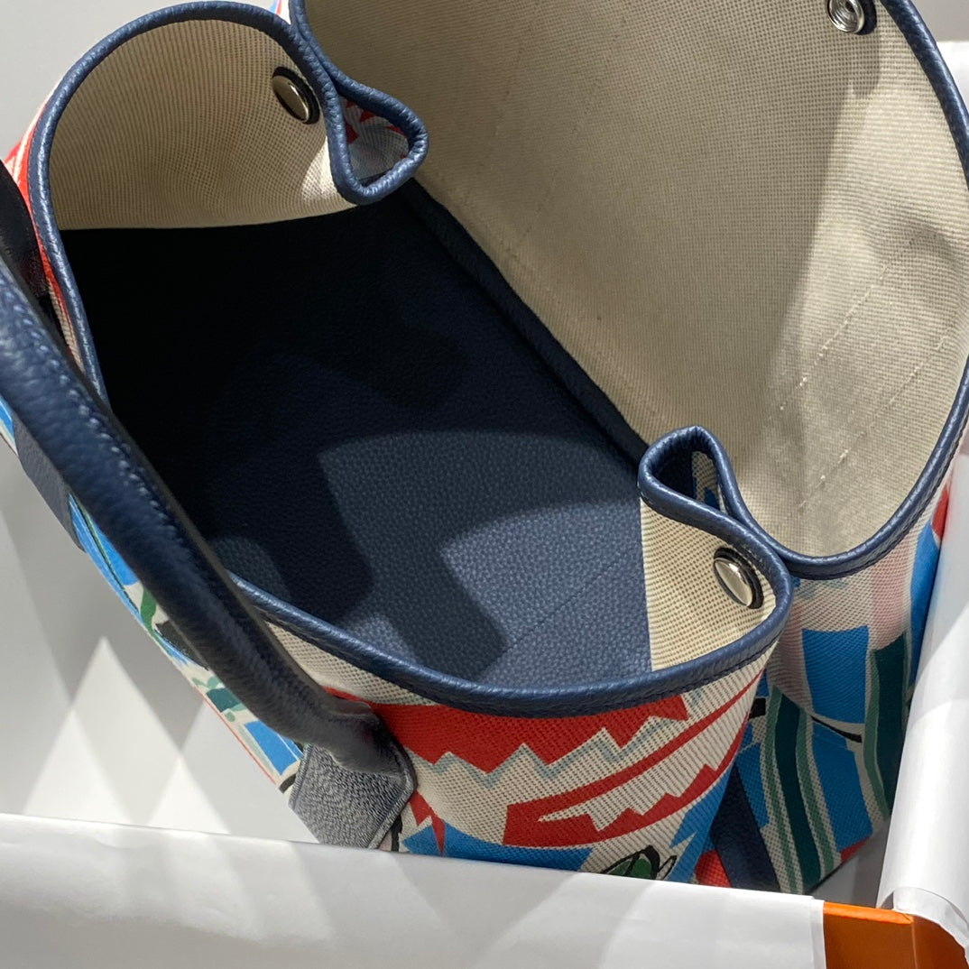 HM Garden Party 36 Multicolor Canvas and Negonda Calfskin 243410