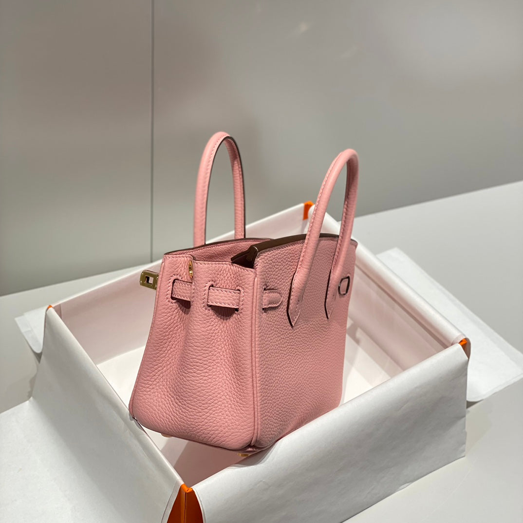 HM Birkin 20cm Rose Confetti Togo Leather Gold Hardware