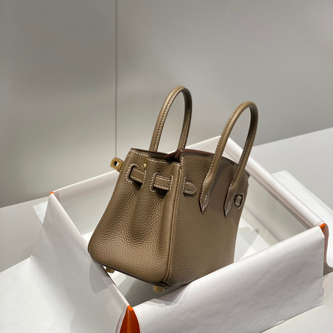 HM Birkin 20cm Etoupe Togo Leather Gold Hardware