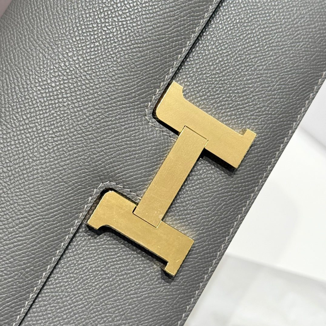 HM Constance Elan 24 Grey Epsom Gold Hardware 237335