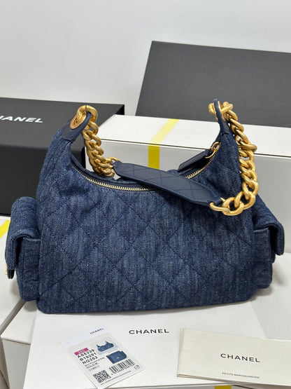 CC 25C Hobo 31cm Space Demin Gold Hardware 243575