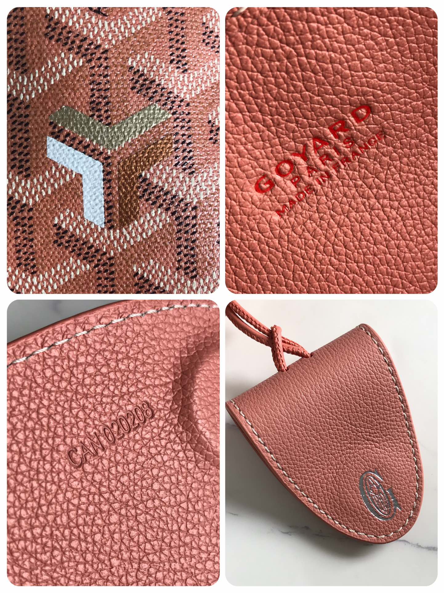 Anjou Mini Bag 20cm Pink Canvas Chevroches Calfskin