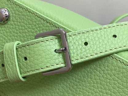 CAPUCINES BB 27 GREEN TAURILLON TURQUOISE SILVER HARDWARE