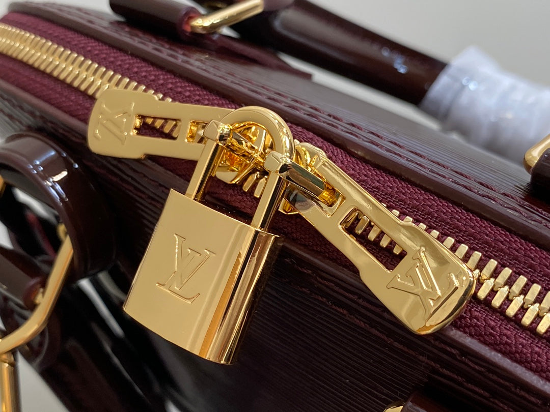 alma bb 23 bordeaux red epi calfskin