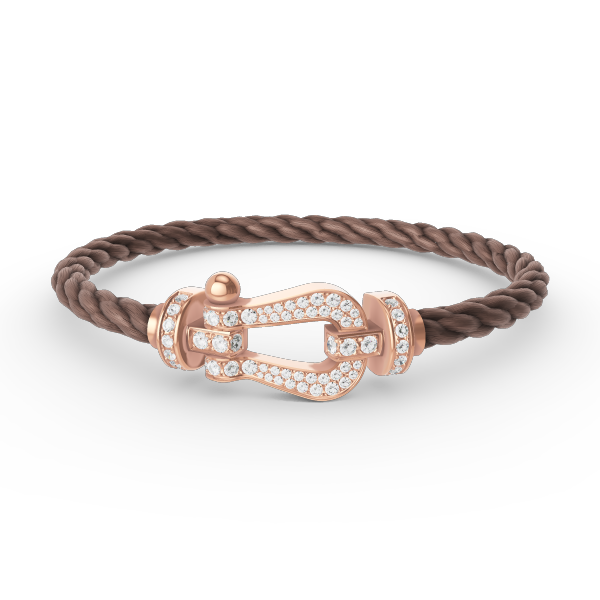 DIANA FORCE LARGE HORSESHOE FULL DIAMOND BRACELET ROSE GOLD
