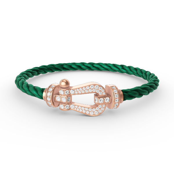 DIANA FORCE LARGE HORSESHOE FULL DIAMOND BRACELET ROSE GOLD