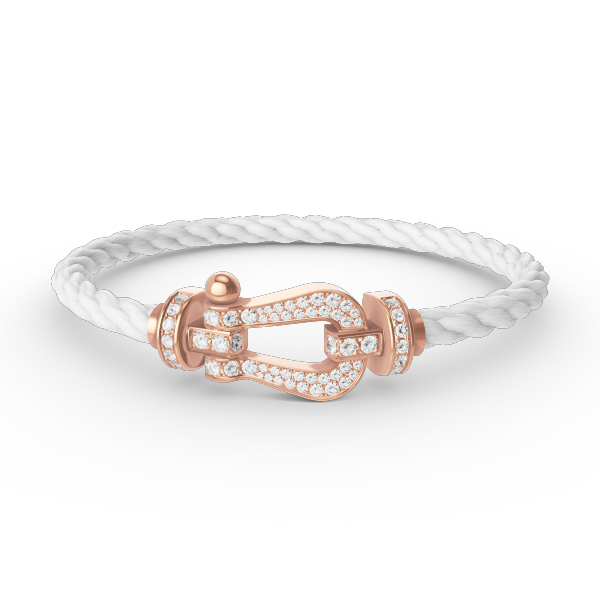 DIANA FORCE LARGE HORSESHOE FULL DIAMOND BRACELET ROSE GOLD