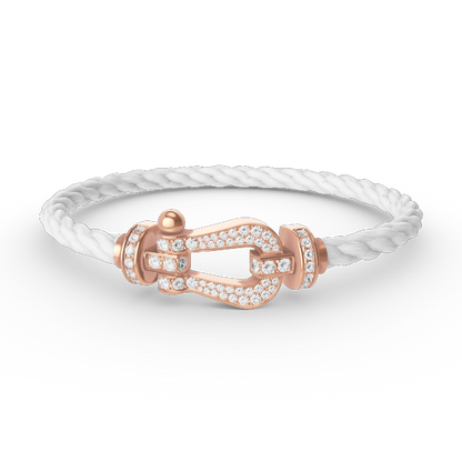 DIANA FORCE LARGE HORSESHOE FULL DIAMOND BRACELET ROSE GOLD