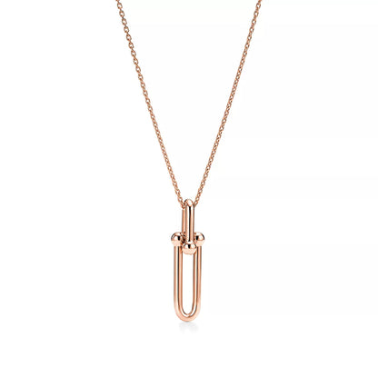 HARDWEAR DROP DOUBLE LINK PEDANT NECKLACE