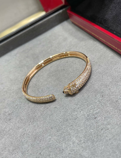 DIANA PANTHERE FULL DIAMOND OPEN BRACELET