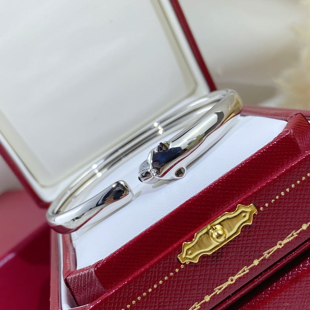 DIANA PANTHERE SILVER OPEN BRACELET