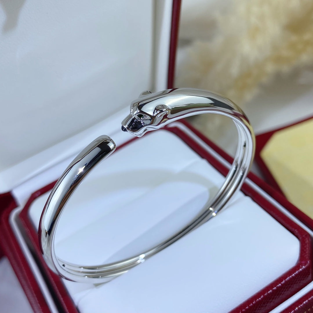 DIANA PANTHERE SILVER OPEN BRACELET