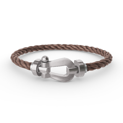 DIANA FORCE LARGE HORSESHOE NO DIAMOND BRACELET SILVER