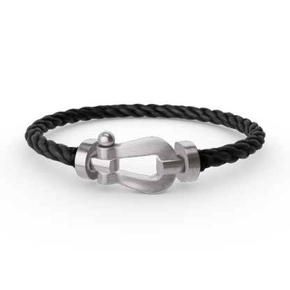 DIANA FORCE LARGE HORSESHOE NO DIAMOND BRACELET SILVER