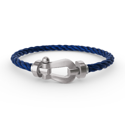 DIANA FORCE LARGE HORSESHOE NO DIAMOND BRACELET SILVER
