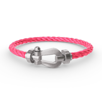 DIANA FORCE LARGE HORSESHOE NO DIAMOND BRACELET SILVER