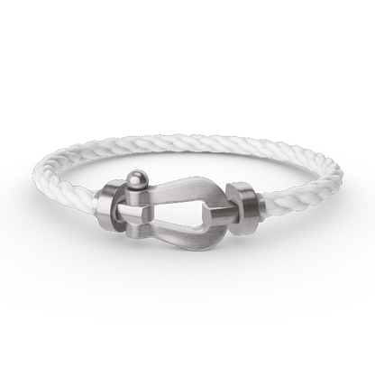 DIANA FORCE LARGE HORSESHOE NO DIAMOND BRACELET SILVER
