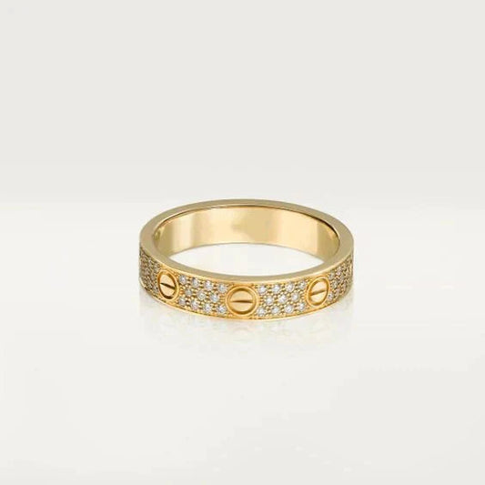 DIANA LOVE RING 4MM DIAMOND PAVED